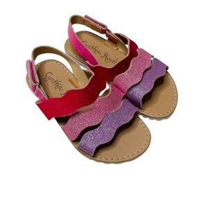 Cynthia Rowley Kids Glitter Sandals - Pink and Purple